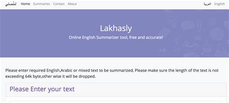 khasly|Lakhasly,Online Summary Generator,And Text Summarization Tool.